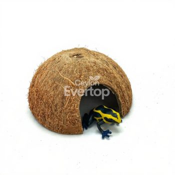 Coconut Husk Hut for Aquariums, Terrariums, and Vivariums - 2 pieces
